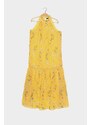 Trendyol žluté šaty se stojáčkem