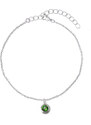 Jewellis ČR Jewellis ocelový náramek s krystalem Swarovski - Fern Green