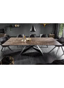Moebel Living Hnědý keramický rozkládací jídelní stůl Rosario 180-260 cm