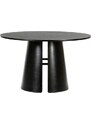 Černý jasanový kulatý jídelní stůl Teulat Cep 137 cm