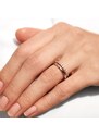 Diamantový snubní prsten v růžovém zlatě KLENOTA K0085014