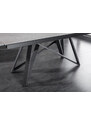 Moebel Living Šedý keramický rozkládací jídelní stůl Marbor 180 - 260 x 90 cm imitace betonu
