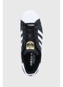 Sneakers boty adidas Originals Superstar černá barva, na plochém podpatku, FV3286
