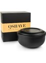 Nerezová miska na mýdlo na holení QSHAVE - černá