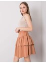 Fashionhunters Mini sukně s rozšířeným velbloudem