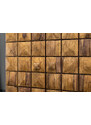 Moebel Living Masivní mozaiková vinotéka Alcool z sheeshamového dřeva 90 x 65/130 cm