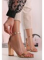 Ideal Růžovozlaté sandály Blithe