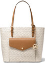 Michael Kors Kabelka Jet Set Large Logo Pocket Tote Bag Vanilla Acorn