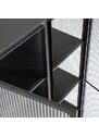 Černá kovová vitrína Kave Home Trixie 143 x 70 cm