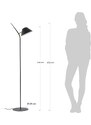 Černá kovová stojací lampa Kave Home Aurelia 152 cm