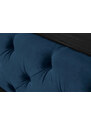 Moebel Living Modrá sametová postel Vivian 160 x 200 cm