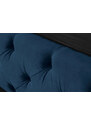 Moebel Living Modrá sametová postel Vivian 180 x 200 cm