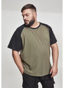 Urban Classics Pánské tričko s krátkým rukávem URBAN CLASSICS (TB639) Šedá / Armádní zelená S