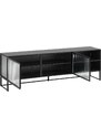 Černý kovový TV stolek Kave Home Trixie 180 x 41 cm