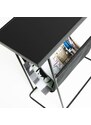 Černý skleněný odkládací stolek Kave Home Vivienne 45 x 25 cm