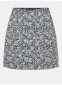 Modrá květovaná prošívaná sukně Pieces Muusa - Dámské
