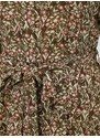 Khaki květované košilové maxišaty VERO MODA