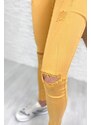 P.O.P. SEVEN Žluté skinny jeans T631-5