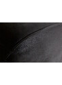 Hoorns Černá koženková třímístná pohovka Twilight 230 cm