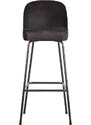 Hoorns Černá koženková barová židle Tergi 79 cm