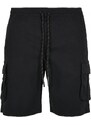 URBAN CLASSICS Drawstring Cargo Shorts - black