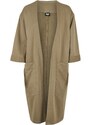 URBAN CLASSICS Ladies Oversized Terry Cardigan - khaki