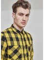 Pánská košile Urban Classics Checked Flanell Shirt - černá,žlutá