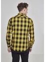 Pánská košile Urban Classics Checked Flanell Shirt - černá,žlutá