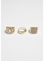 URBAN CLASSICS Diamond Ring 3-Pack gold