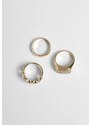 URBAN CLASSICS Diamond Ring 3-Pack gold