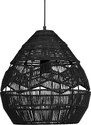 Hoorns Černé pletené závěsné světlo Adelaine 35 cm