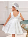Dívčí luxusní sváteční šaty abel and lula 5060 bílé