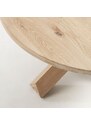 Dubový kulatý konferenční stolek Kave Home Lotus 65 cm