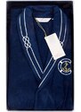 Soft Cotton Luxusní pánský župan MARINE MAN v dárkovém balení, Tmavě modrá, 450 gr / m², Česaná prémiová bavlna 100%, Dlouhý
