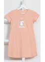 Vienetta Secret Dětská noční košile s krátkým rukávem Jednorožec - světle lososová