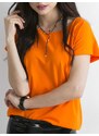 Fashionhunters Základní oranžové tričko