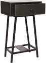 Hoorns Černý mangový noční stolek Trax 30 x 45 cm