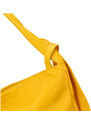Delami Vera Pelle Stylová kožený kabelko batoh Becky, žlutá