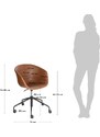 Hnědá koženková konferenční židle Kave Home Yvette