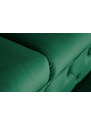 Moebel Living Zelená sametová třímístná pohovka Bono 240 cm