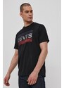 Tričko Levi's pánské, černá barva, s potiskem, 39636.0050-Blacks
