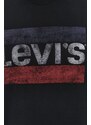 Tričko Levi's pánské, černá barva, s potiskem, 39636.0050-Blacks