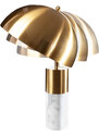 Moebel Living Zlato bílá kovová stolní lampa Adore s mramorovou podstavou