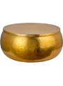 Moebel Living Zlatý kovový konferenční stolek Cuvre 70cm