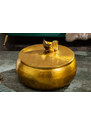 Moebel Living Zlatý kovový konferenční stolek Cuvre 70cm