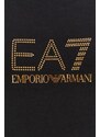 Mikina EA7 Emporio Armani dámská, černá barva, s aplikací