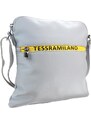 ELOAS Sportovní crossbody dámská textilní kabelka, stříbrná