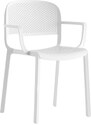 Pedrali Bílá plastová jídelní židle Dome 266