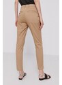 Kalhoty G-Star Raw dámské, béžová barva, střih chinos, medium waist