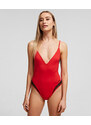 Karl Lagerfeld dámské jednodílné červené plavky SPORTY